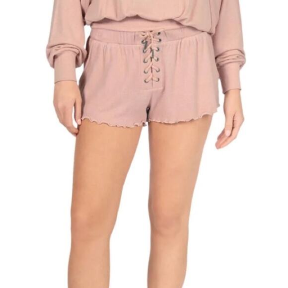 Vintage Havana 2 Piece Set Ribbed Knit Top/Shorts - Picture 3 of 5